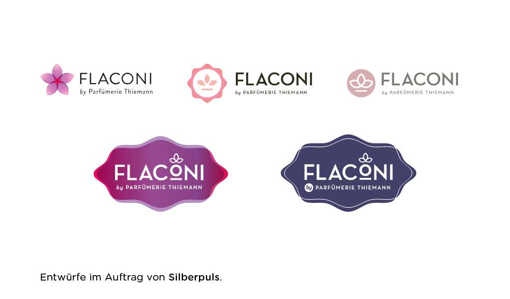 Flaconi – Logoentwürfe für Silberpuls / Berlin